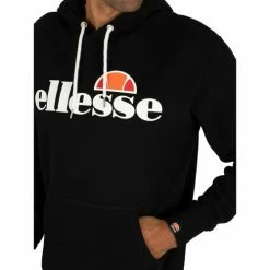 Ellesse Sweat à  capuche SL Gottero Sweats & Polaires Couleur Noir -Ellesse Soldes 16424357 500 E