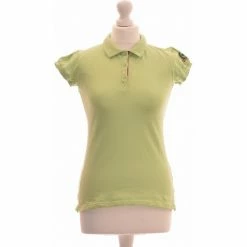 Ellesse Polo Femme 36 - T1 - S T-shirts & Polos Couleur Vert