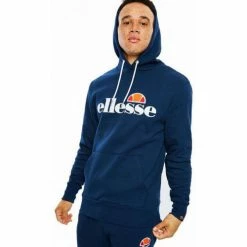 Ellesse Sweat homme capuche bleu marine Brisbane SHC07440 Sweats & Polaires Couleur Bleu -Ellesse Soldes 20606902 500 B