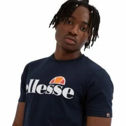 Ellesse Tee shirt homme PRADO SHC07405 bleu navy T-shirts & Polos Couleur Bleu -Ellesse Soldes 20606927 350 D