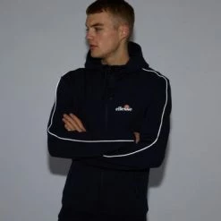 Ellesse Sweat homme ORNARI SXG09896 bleu Sweats & Polaires Couleur Bleu -Ellesse Soldes 20621084 350 B