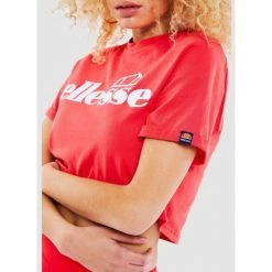 Ellesse Tee-shirt femme MATAMATA rouge SGC0764 T-shirts & Polos Couleur Rouge -Ellesse Soldes 21491406 500 D