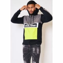 Ellesse Sweat à capuche demi-zip Periodic OH noir / - SHK12272 Sweats & Polaires Couleur Noir -Ellesse Soldes 22520099 500 C