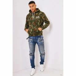 Ellesse Sweat Primero camo OH vert / - SHK12433 Sweats & Polaires Couleur Vert -Ellesse Soldes 22520351 500 C