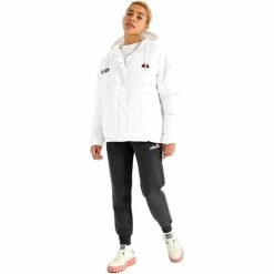 Ellesse CHAQUETA BLANCA MUJER SGC05501 Manteaux Couleur Blanc -Ellesse Soldes 22559646 500 B