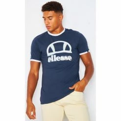 Ellesse T-shirt Aggis bleu marine / - SHJ11924 T-shirts & Polos Couleur Bleu -Ellesse Soldes 22573809 500 C