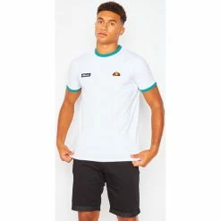 Ellesse T-shirt Ring blanc / - SHJ12889 T-shirts & Polos Couleur Blanc -Ellesse Soldes 22573888 500 D