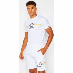 Ellesse Short Aiutarmi blanc / - SHJ11919 Shorts & Bermudas Couleur Blanc -Ellesse Soldes 22574025 500 D