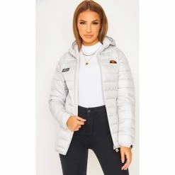 Ellesse Doudoune fine grise Lompard Padded - SGS02683 - Manteaux Couleur Gris -Ellesse Soldes 22574284 500 C