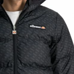 Ellesse Doudoune junior noir logo Vestes Couleur Noir -Ellesse Soldes 24074061 500 E