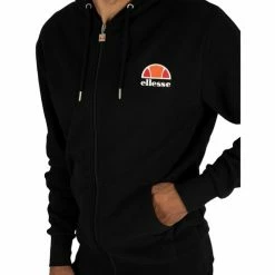 Ellesse Miletto Zip Logo Hoodie Sweats & Polaires Couleur Noir -Ellesse Soldes 5687646 500 E
